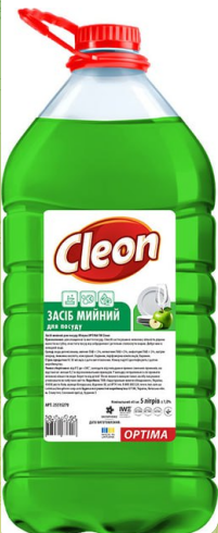 CLEON Засіб мийний для посуду OPTIMA Яблуко 5л